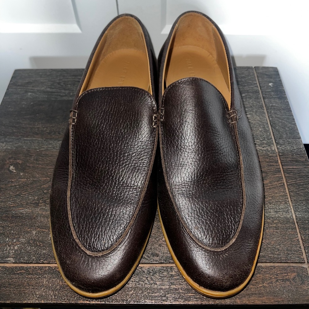 Jack Erwin Pebbled Leather Penny Loafers Men's Size 9